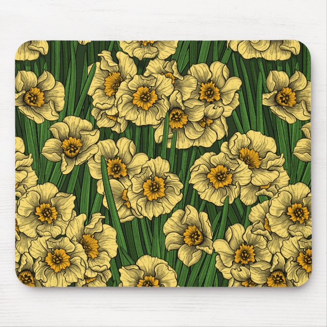 Daffodil garden mouse pad (Front)