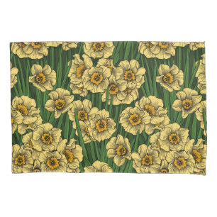 Daffodil garden pillowcase