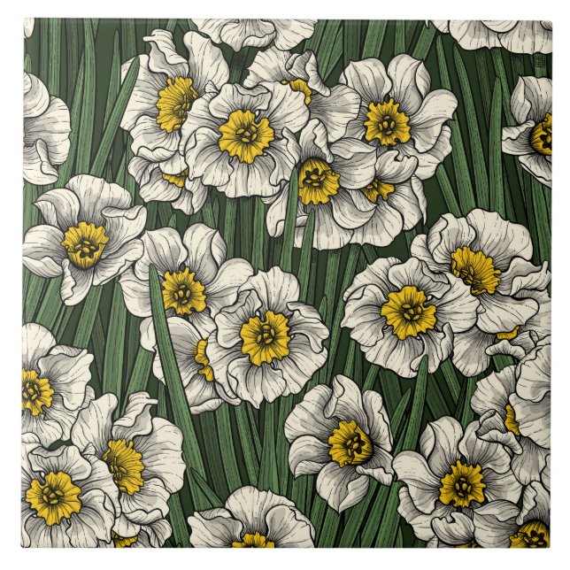 Daffodil garden tile (Front)