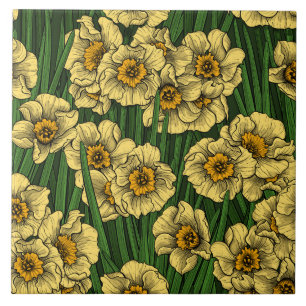 Daffodil garden tile