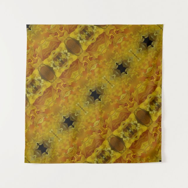 Daffodil Ikat 8 Angled Tapestry (Front)