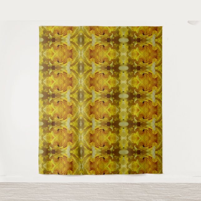 Daffodil Ikat Zen  Tapestry (Front)
