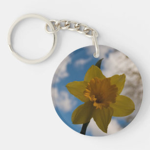 Daffodil in spring key ring