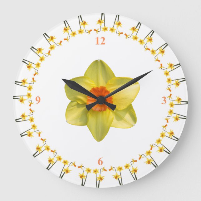 Daffodil madness large clock (Front)