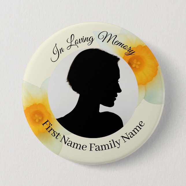 Daffodil memorial photo button (Front)