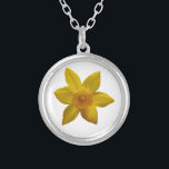 Daffodil Necklace<br><div class="desc">Necklace with small yellow and orange tete-a-tete daffodil flower design.</div>
