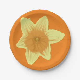 Daffodil  paper plate