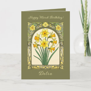 Daffodil Radiance The March Birthflower Card