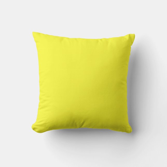 Daffodil Solid Colour Background Cushion (Front)
