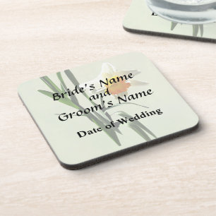 Daffodil Taking a Bow Wedding Products Coaster