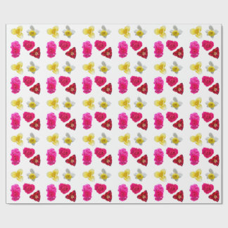 Daffodil, Tulips and Roses Wrapping Paper