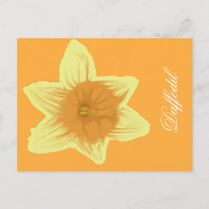 Daffodil Vertical Postcard Orange