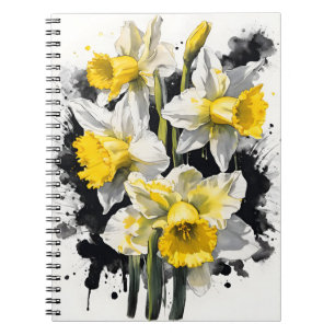 Daffodil - Watercolor flowers Notebook