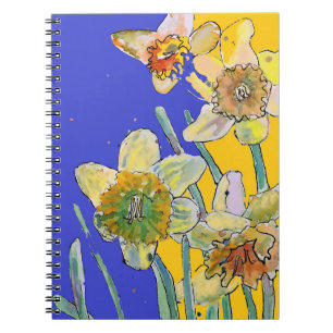 Daffodil Watercolor Journal Floral Notebook