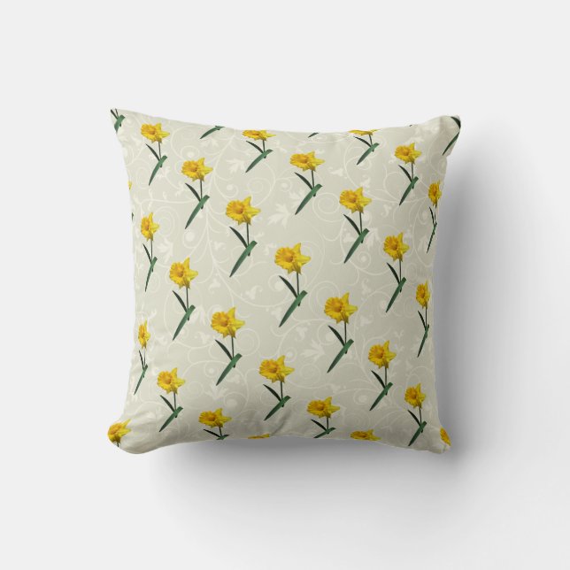 Daffodil Waving Hi Cushion (Front)