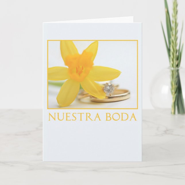 Daffodil wedding invitation spanish (Front)