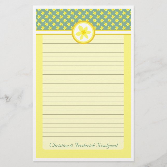 Daffodil Wedding, stationery (Front)