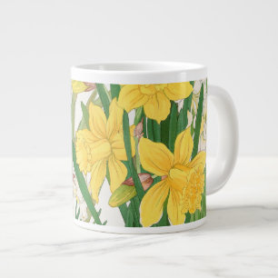 Daffodil Woodblock Painting, Tanigami Kônan, 1917 Large Coffee Mug