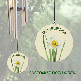 Daffodil Yellow Flower Personalised Wind Chime