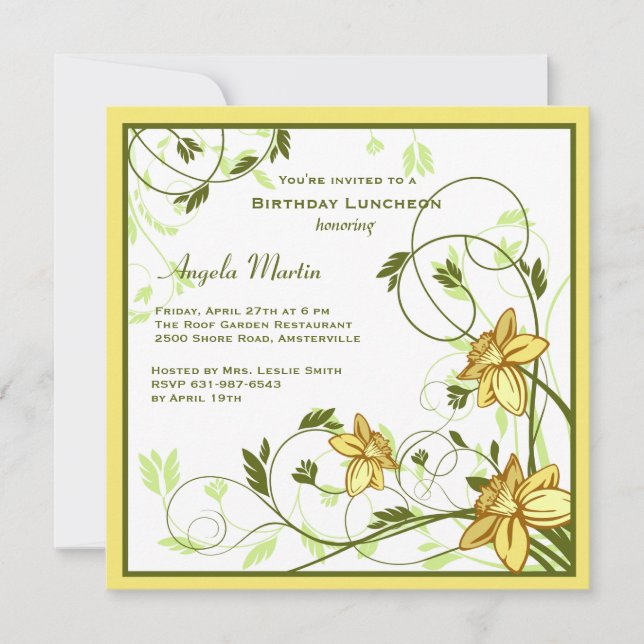 Daffodills Invitation (Front)