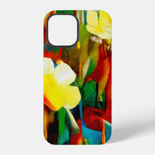 Daffodils. Abstract floral composition in a cubist iPhone 12 Case