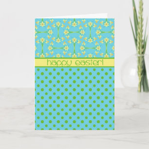 Daffodils and Polka Dots, Easter Card