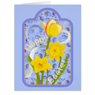 Daffodils and Tulip card