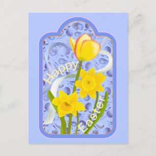 Daffodils and Tulip  Postcard