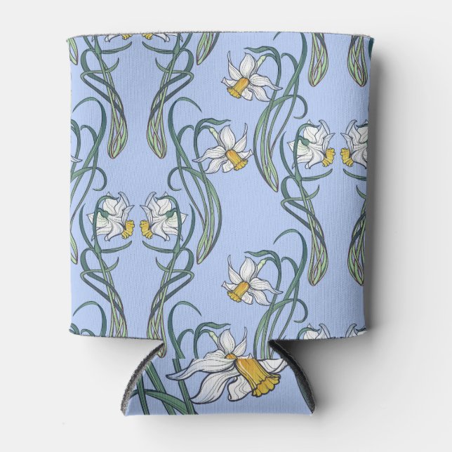Daffodils Art: Nouveau Spring Can Cooler (Front)