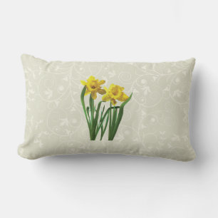 Daffodils At Attention Lumbar Cushion
