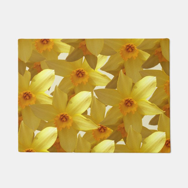 Daffodils Bloom 2  Door Mat (Front)