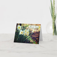 Daffodils By Brook Customisable Thank You Card