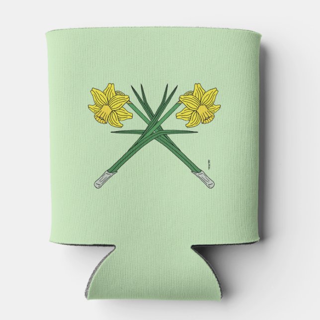 Daffodils Crossed Can Cooler (Back)