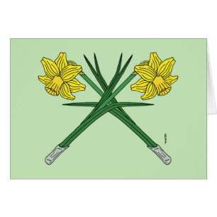 Daffodils Crossed Greeting Card