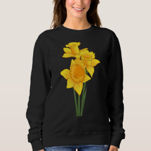 Daffodils Flowers Floral Style Spring Easter Garde Sweatshirt