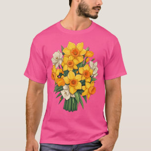 Daffodils Flowers Plant Gardening Floral T-Shirt