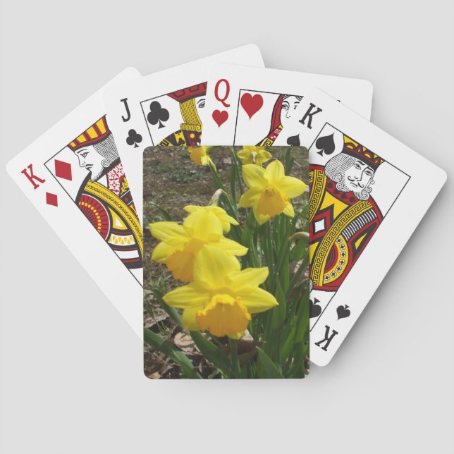 Daffodils for Grandparents Playing Cards (Back)