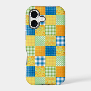 Daffodils, Gingham and Polkas Faux-Patchwork
