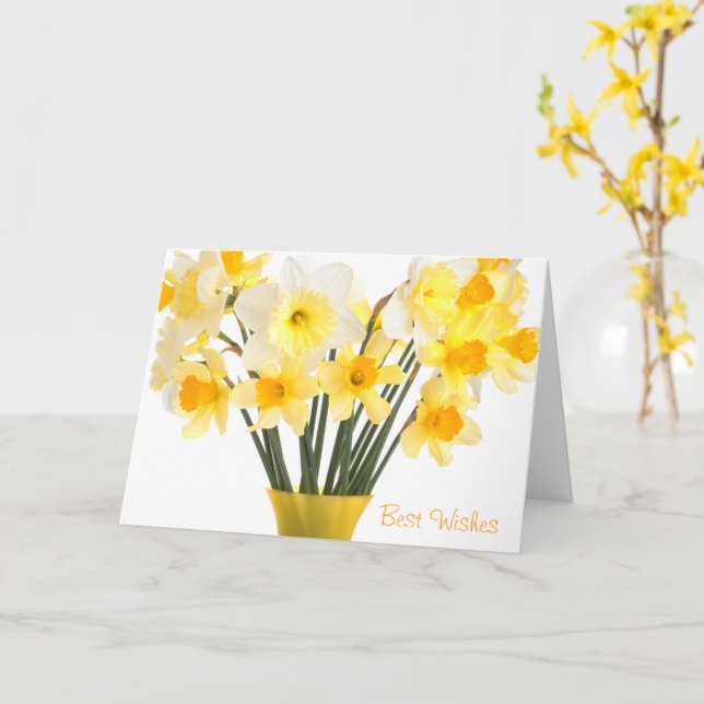 Daffodils Greeting Card (Yellow Flower)