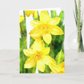 Daffodils Greeting Card in watercolor