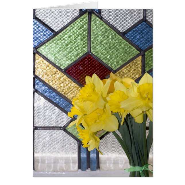 daffodils in an english stained glass window (Front)