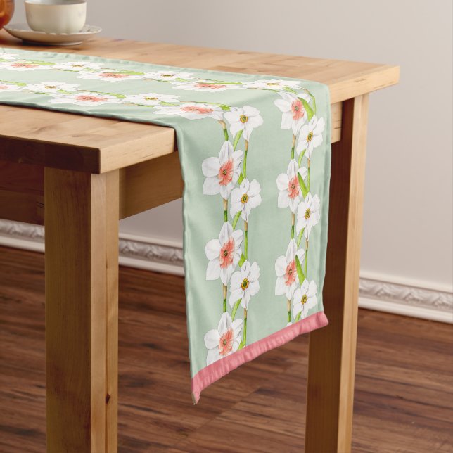 Daffodils on a Table Runner (In Situ)