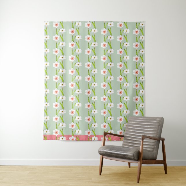 Daffodils on Tapestry (B) (In Situ)