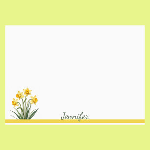 Daffodils Personalise with Your Name Post-it Notes