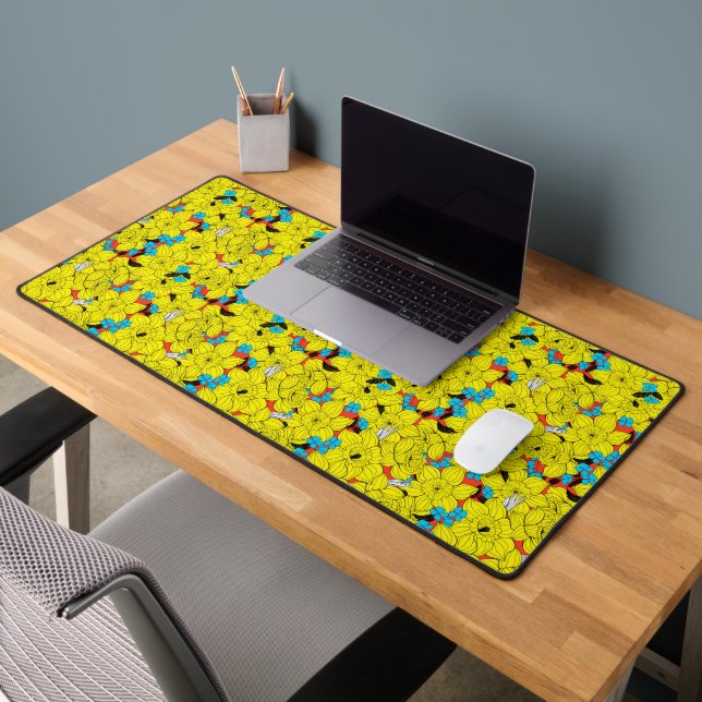 Daffodils spring floral pattern desk mat (Office 2)