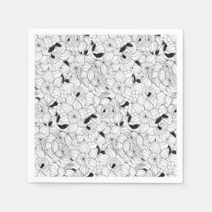 Daffodils spring floral pattern napkin