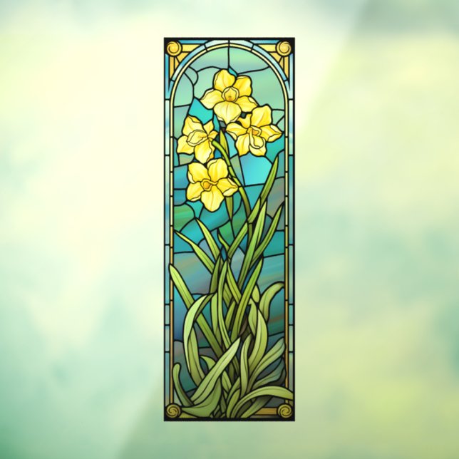Daffodils Stained Glass Style Window Cling (Sheet 3)