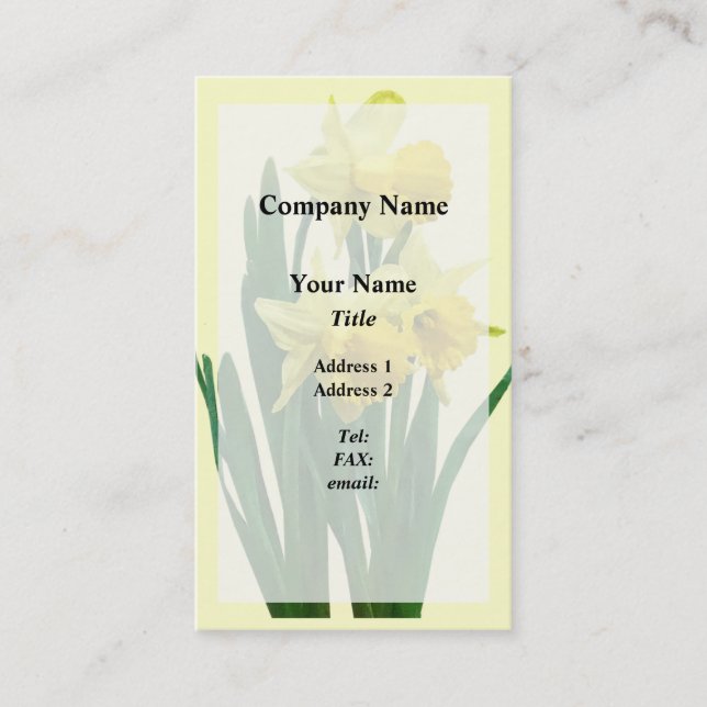 Daffodils Tall and Short Business Card (Front)