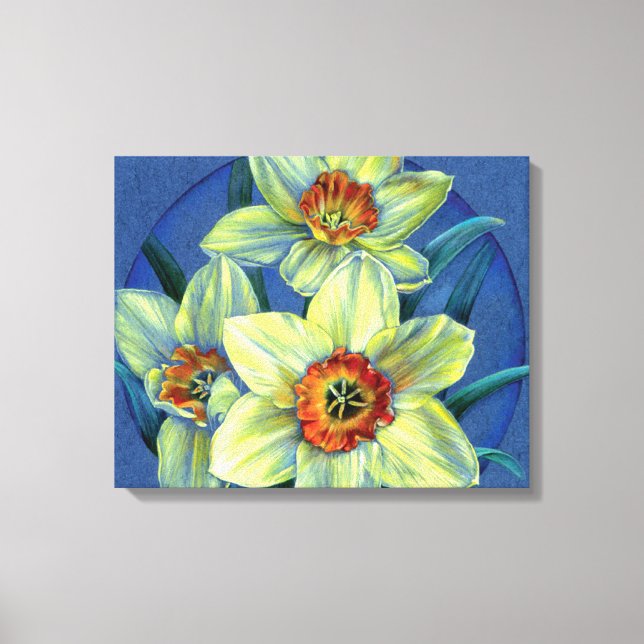 ‘Daffodils – the joys of spring’ canvas wrap print (Front)