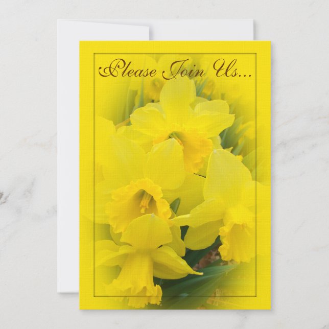Daffodils Wedding II Invitation (Front)